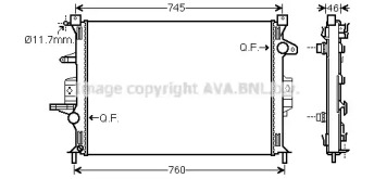 AVA QUALITY COOLING vo2186 -  Радиатор, охлаждение двигателя
